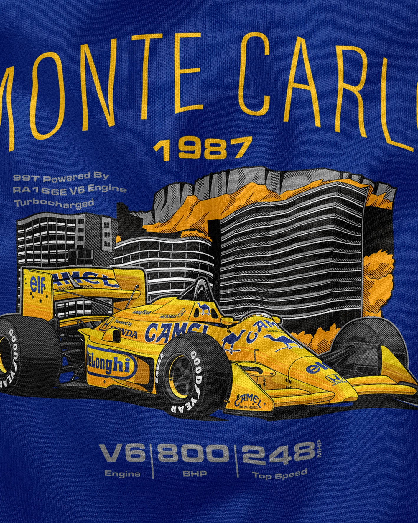 Camiseta Lotus 99T - 1987 | Azul Royal