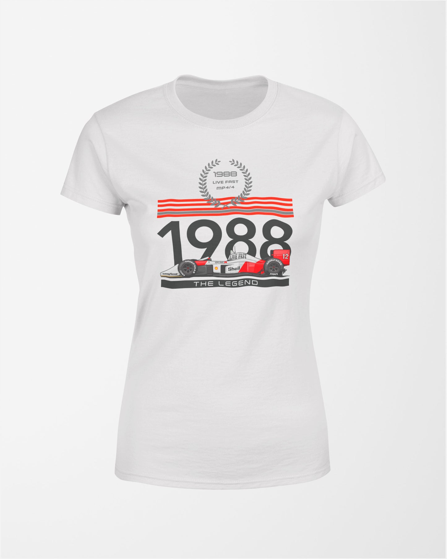 Camiseta Feminina Mclaren MP4/4 1988