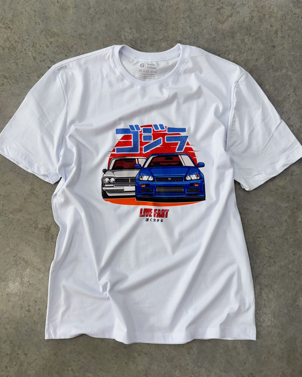Camiseta Skyline Godzilla – A Lenda dos JDMs - Branca