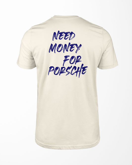 Camiseta Need Money For Porsche - Off White