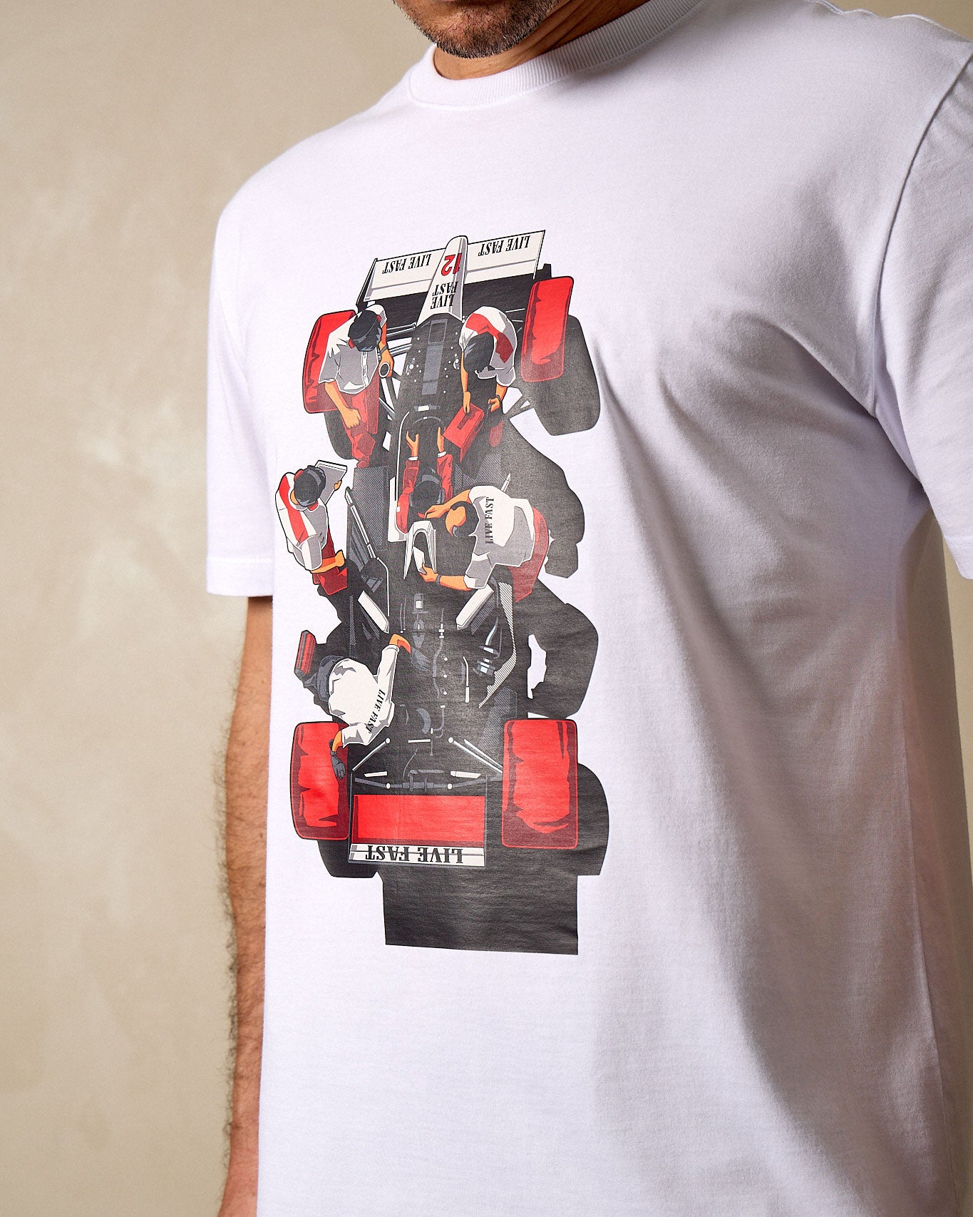 Camiseta Pit Lane On Fire! - Branca