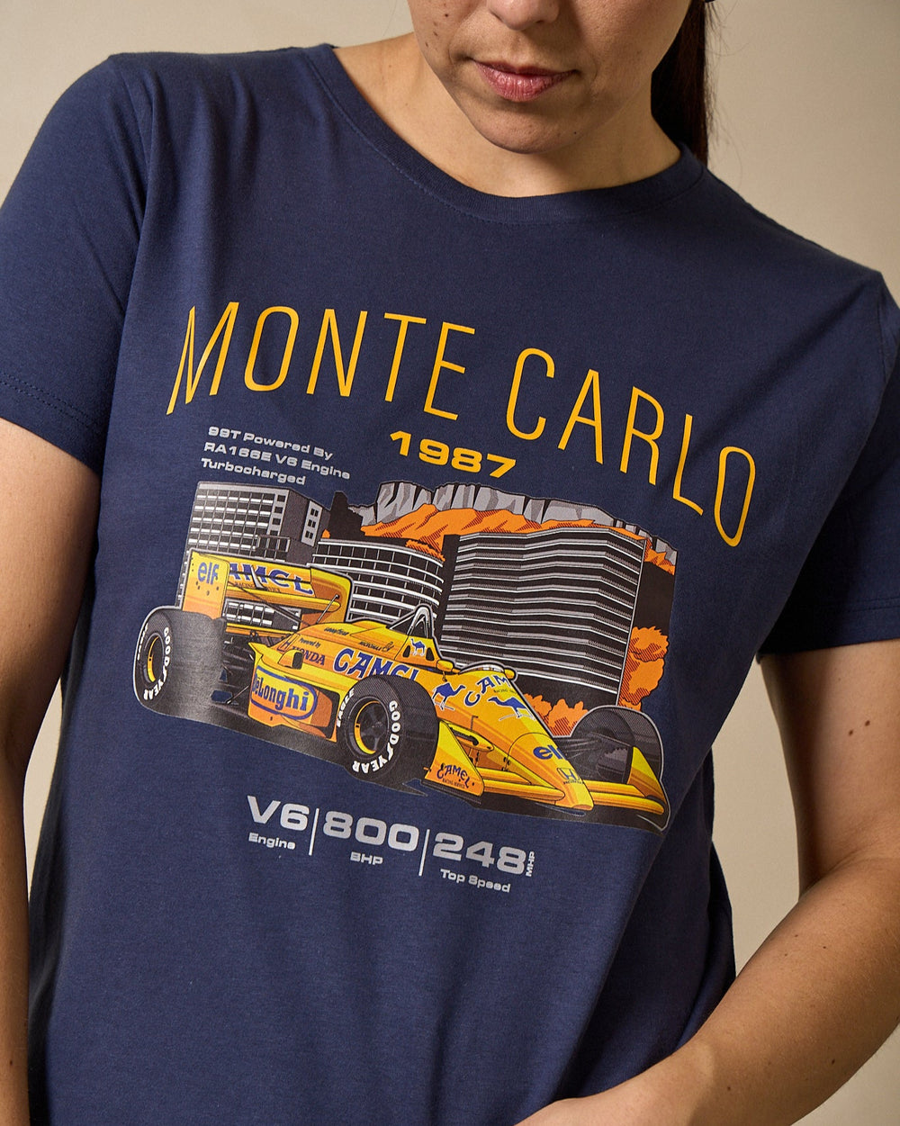 Camiseta Feminina Lotus 99T - 1987 | Marinho
