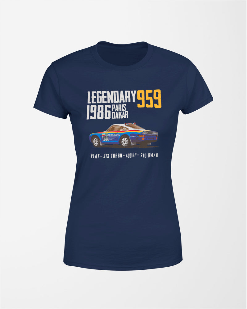 Camiseta Feminina Paris Dakar 959 - 1986