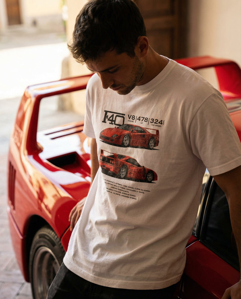 Camiseta F40 | Branca