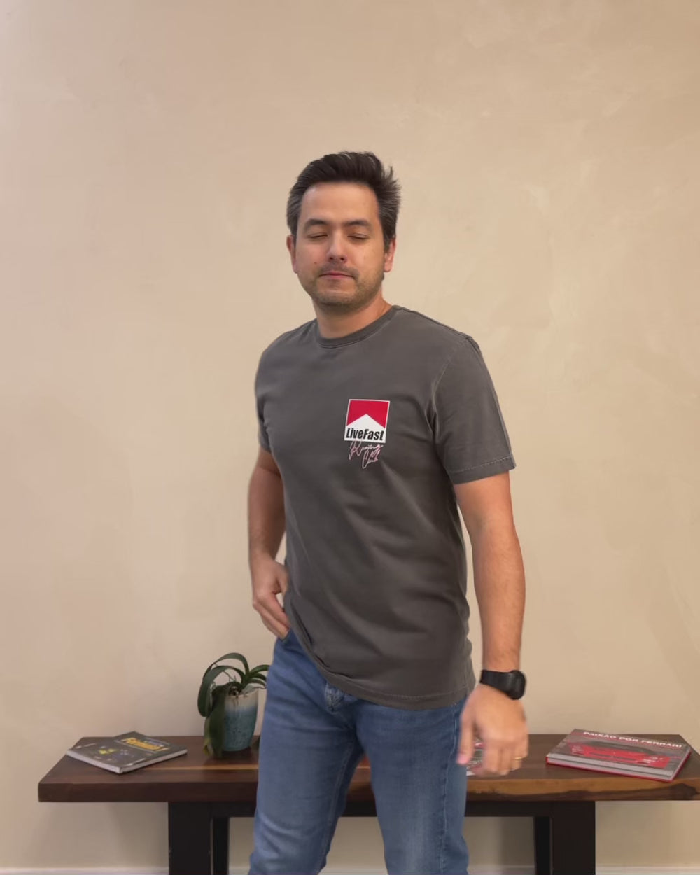 Camiseta The Legend MP4/4 - 1988 - Cinza Stoned
