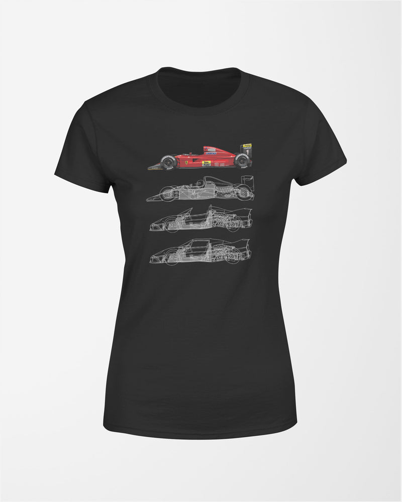 Camiseta Feminina Ferrari 641 | Preta