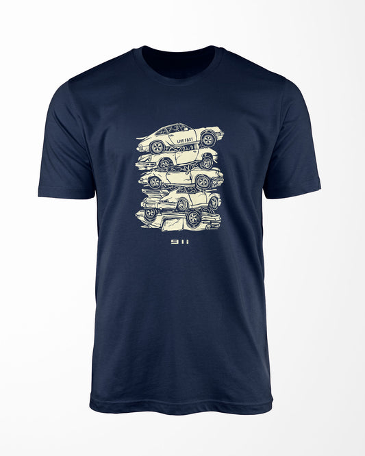 Camiseta 911 Junk Yard - Live Fast