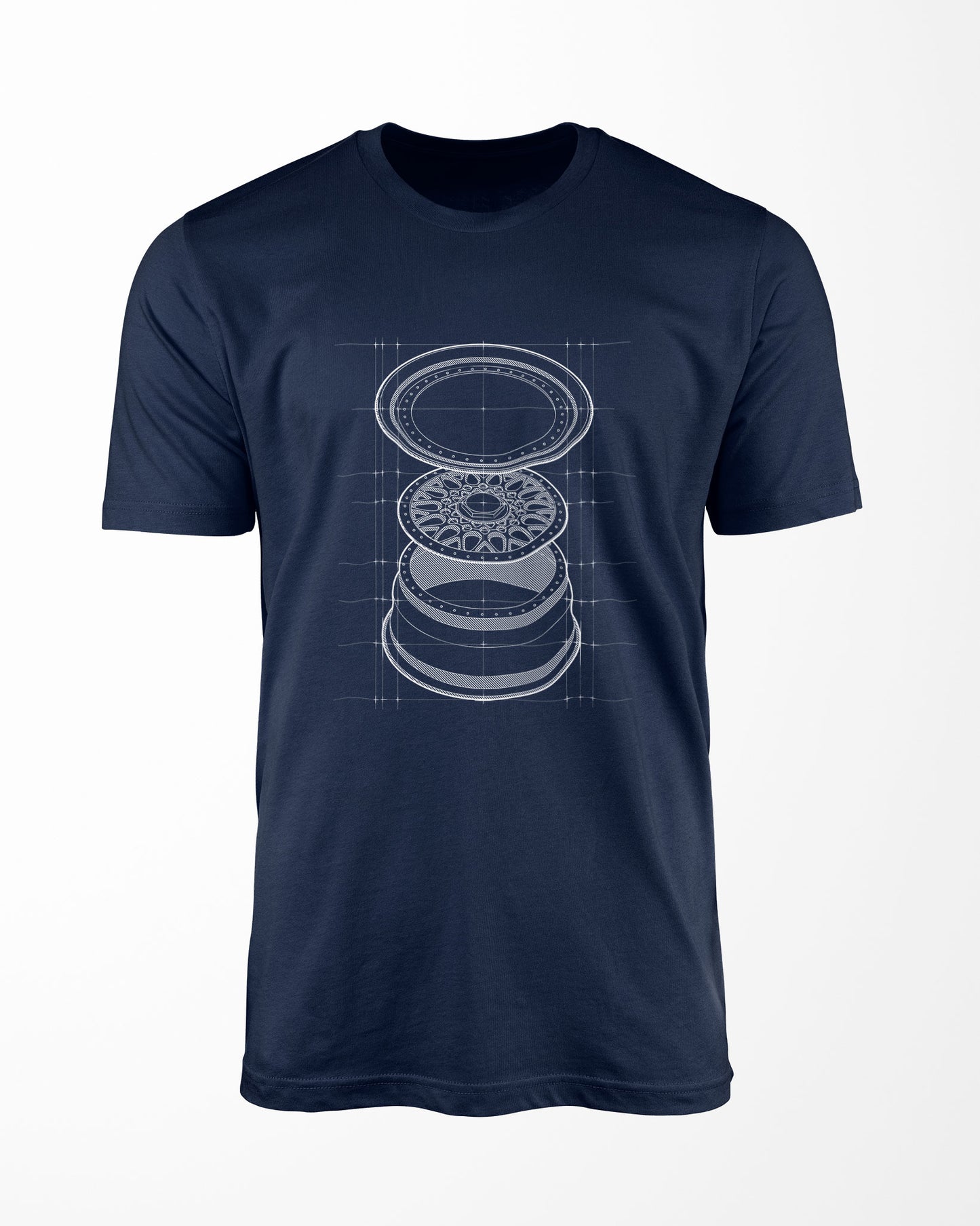 Camiseta Blueprint Wheel | Marinho