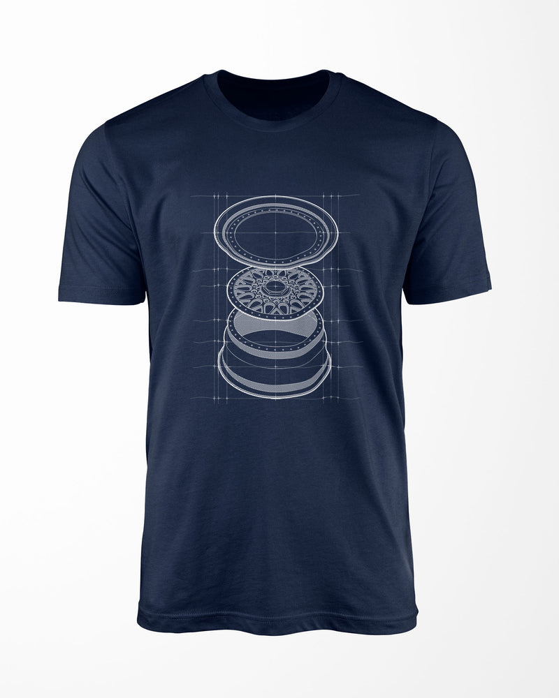 Camiseta Blueprint Wheel | Marinho