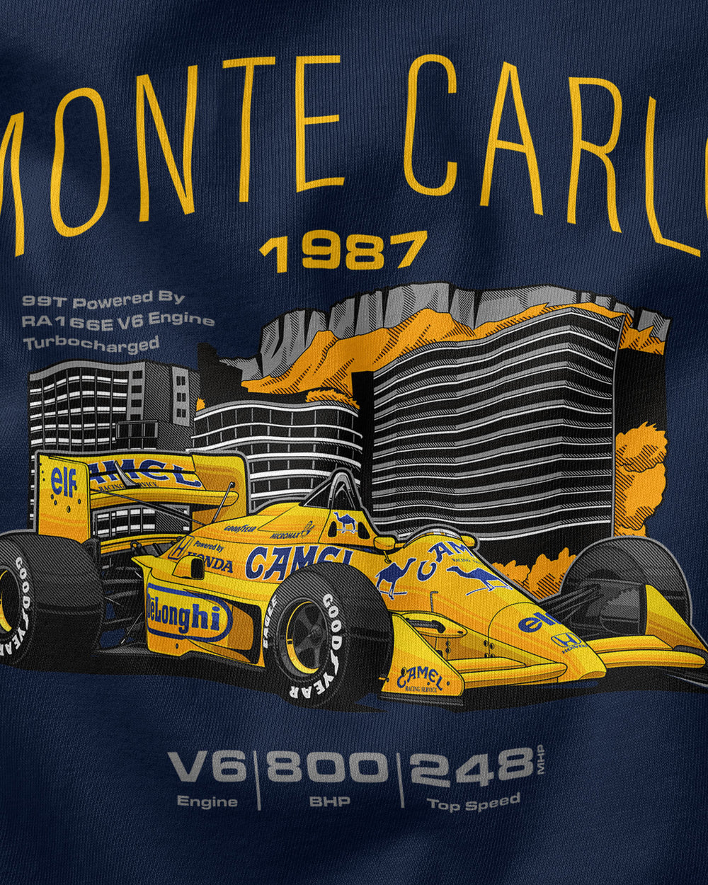 Camiseta Lotus 99T - 1987 | Marinho
