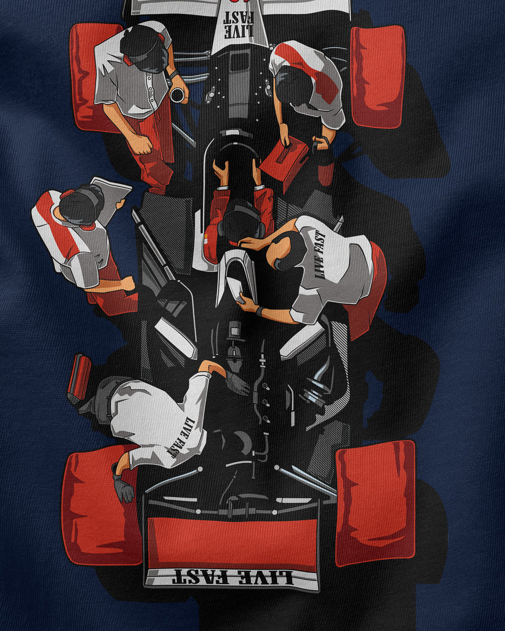 Camiseta Pit Lane On Fire! - Marinho
