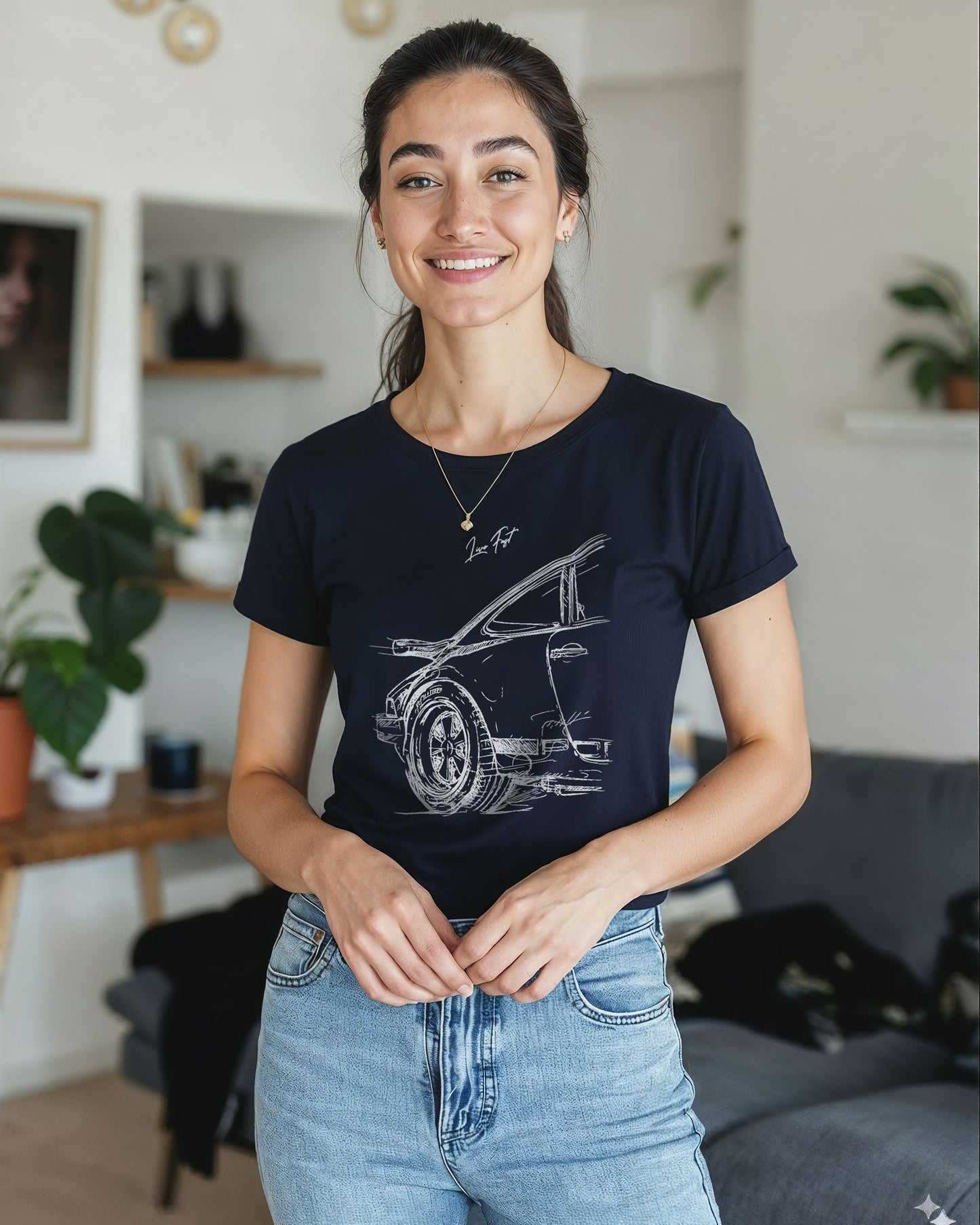 Camiseta Feminina Porsche Sketch 911
