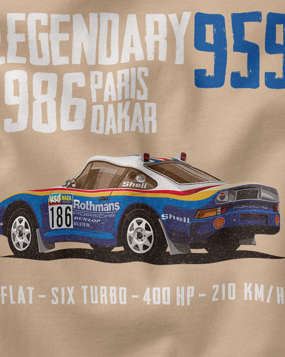Camiseta Paris Dakar 959 - 1986