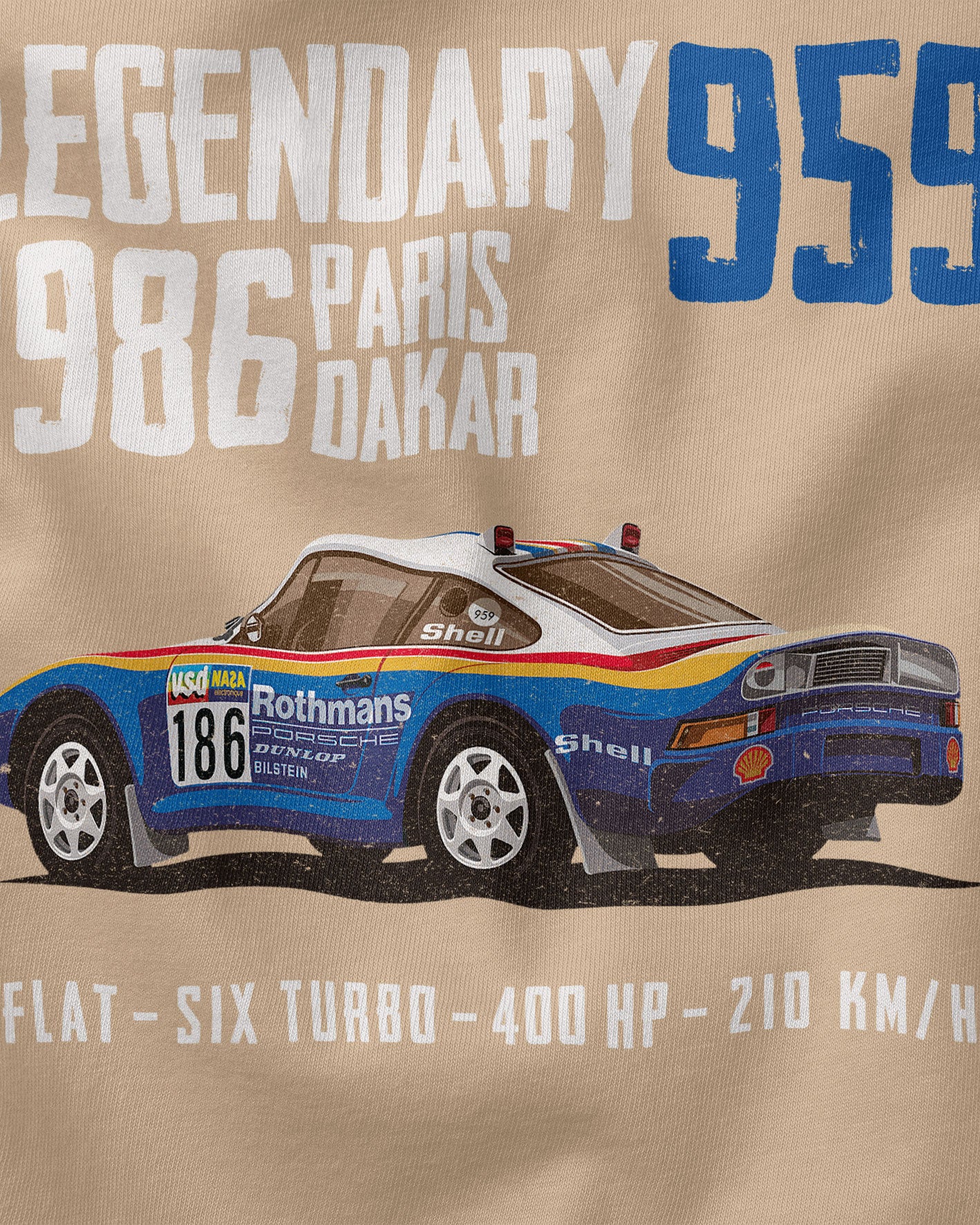 Camiseta Paris Dakar 959 - 1986