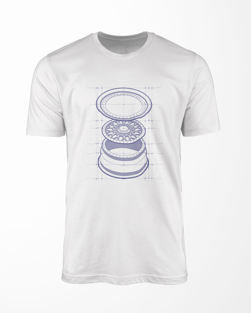 Camiseta Blueprint Wheel | Branca