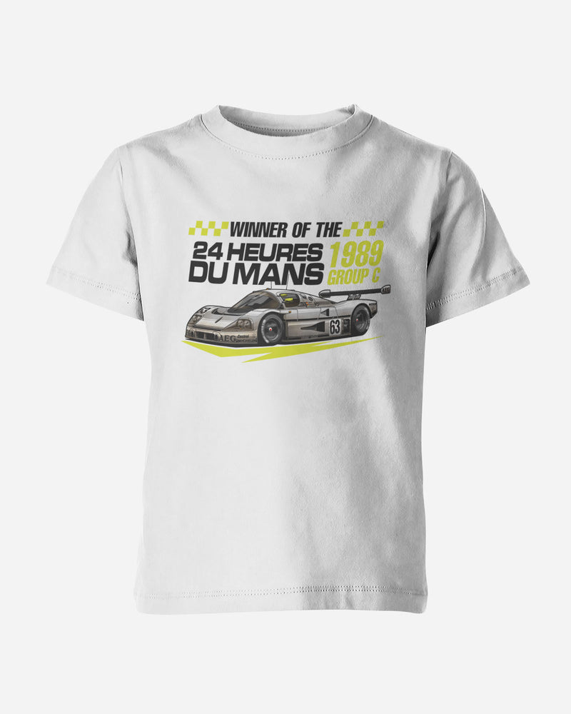 Camiseta Infantil Sauber-Mercedes C9 - Le Mans 1989 Winner - Branca
