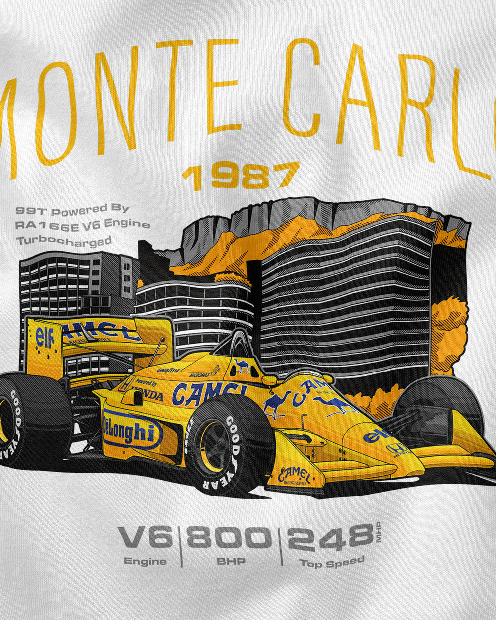 Camiseta Lotus 99T - 1987 | Branca