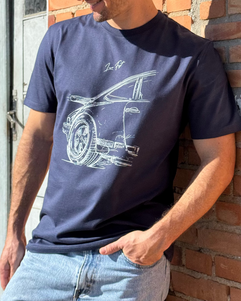 Camiseta Porsche Sketch 911 | Marinho