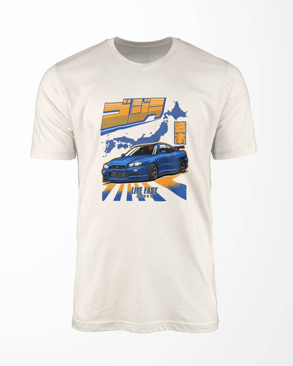 Camiseta Skyline GTR R34 Godzilla - Off White