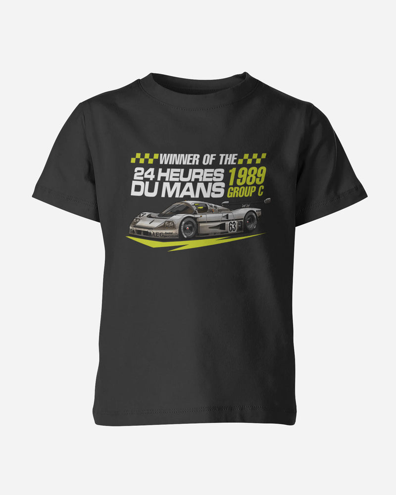 Camiseta Infantil Sauber-Mercedes C9 - Le Mans 1989 Winner - Preta