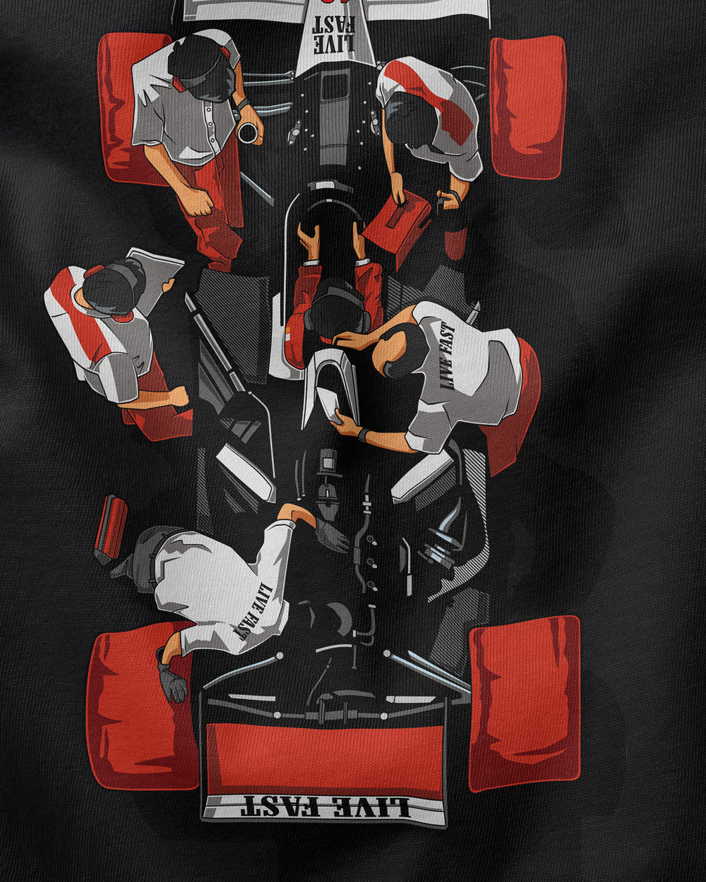 Camiseta Pit Lane On Fire! - Preta