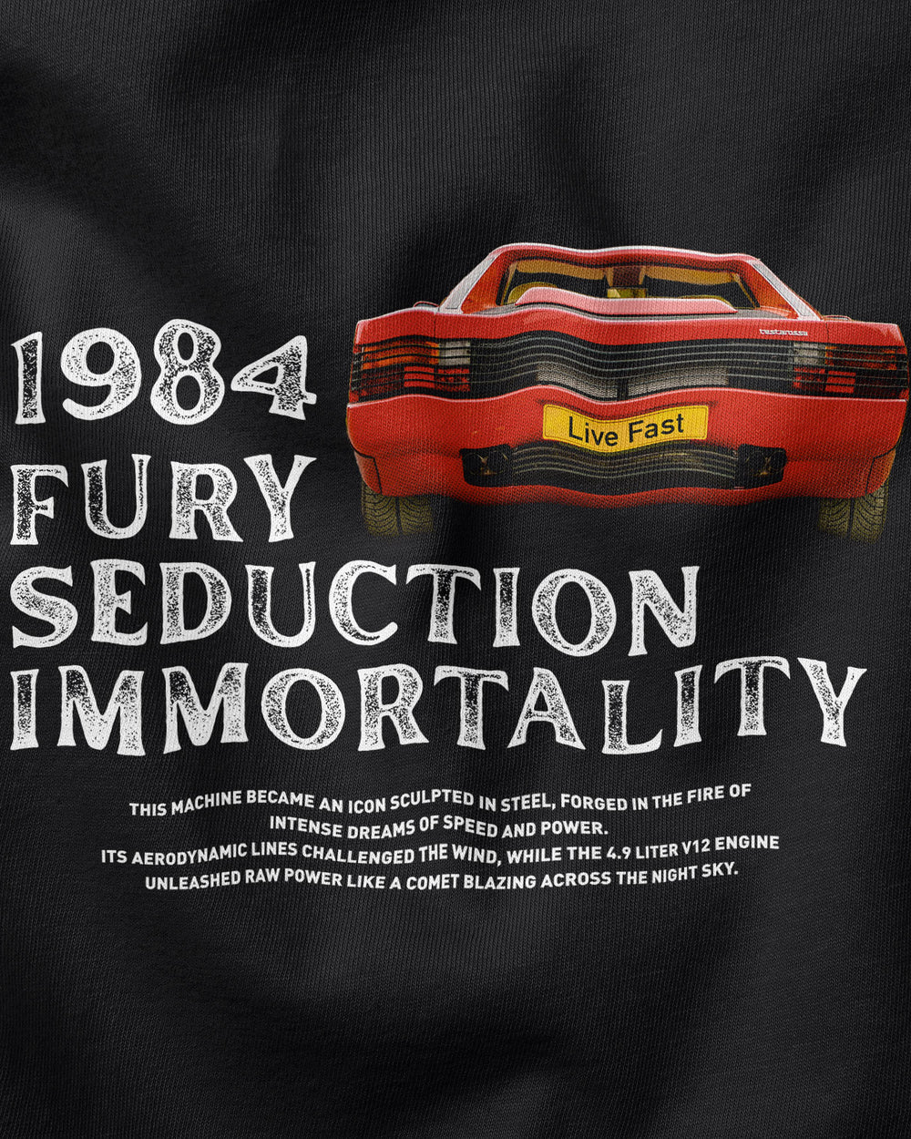 Camiseta Feminina Testarossa - Live Fast