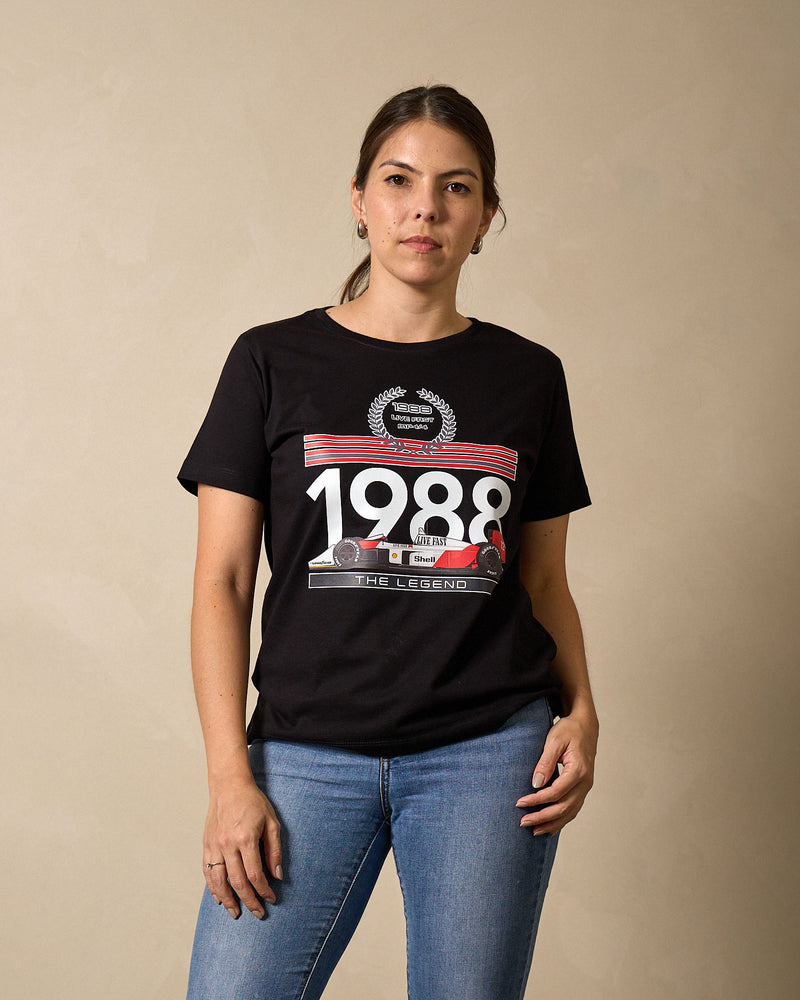 Camiseta Feminina Mclaren MP4/4 1988 - Preta