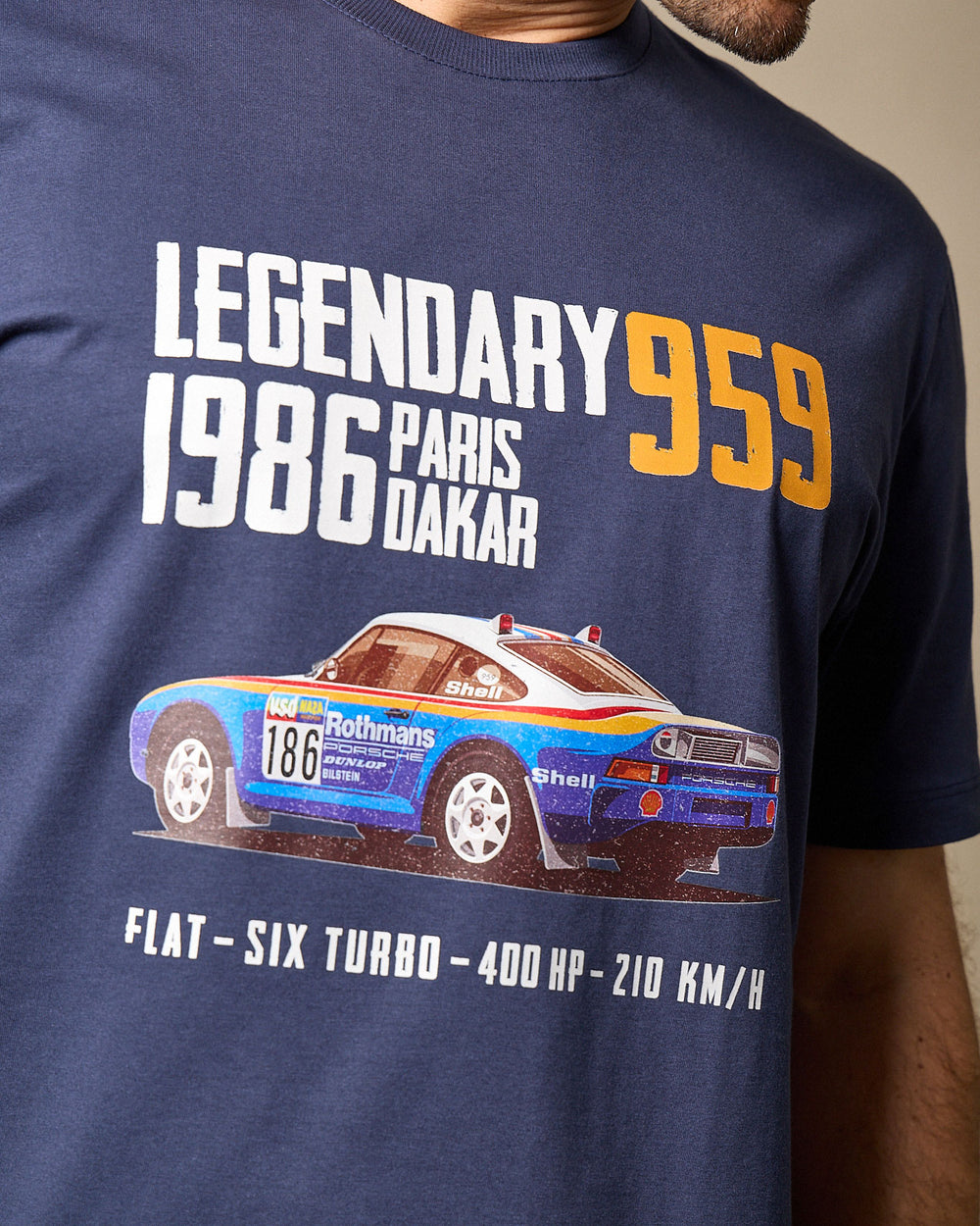 Camiseta Paris Dakar 959 - 1986 | Azul