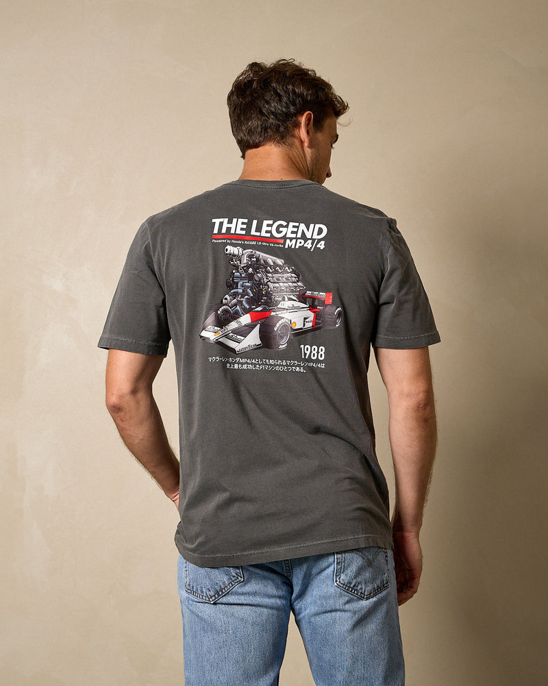 Camiseta The Legend MP4/4 - 1988 - Cinza Stoned
