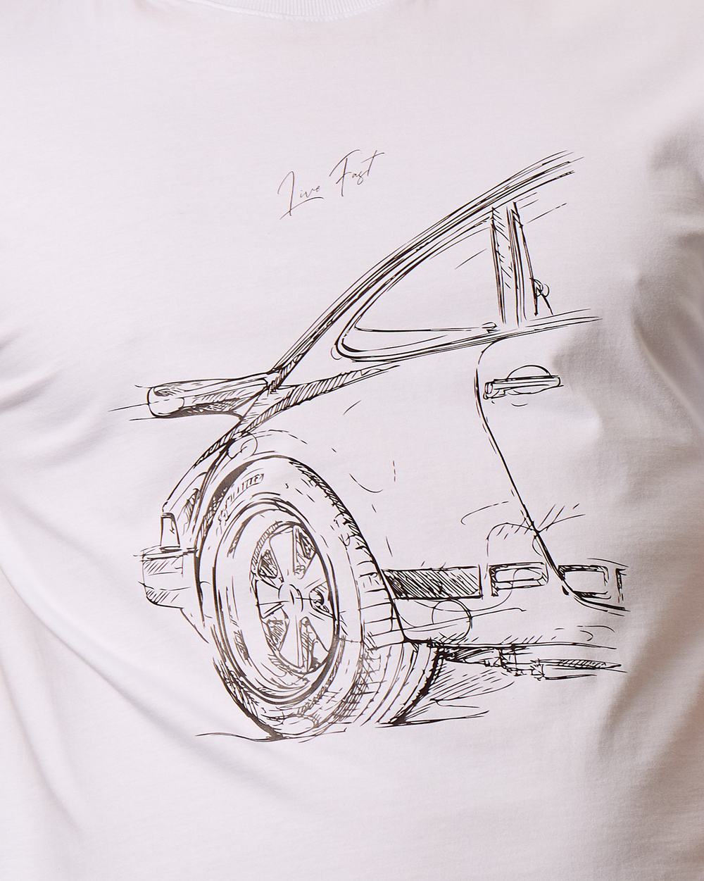 Camiseta Porsche Sketch 911 | Branca