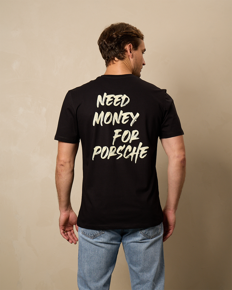 Camiseta Need Money For Porsche - Preta