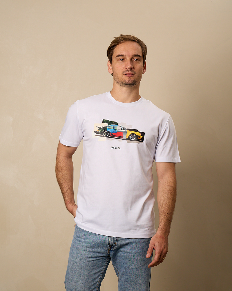 Camiseta 911 Graphic Color | Branca
