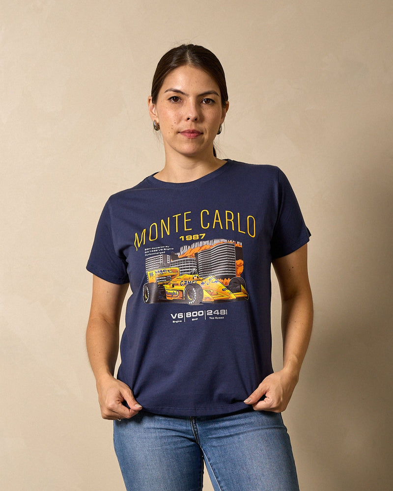 Camiseta Feminina Lotus 99T - 1987 | Marinho