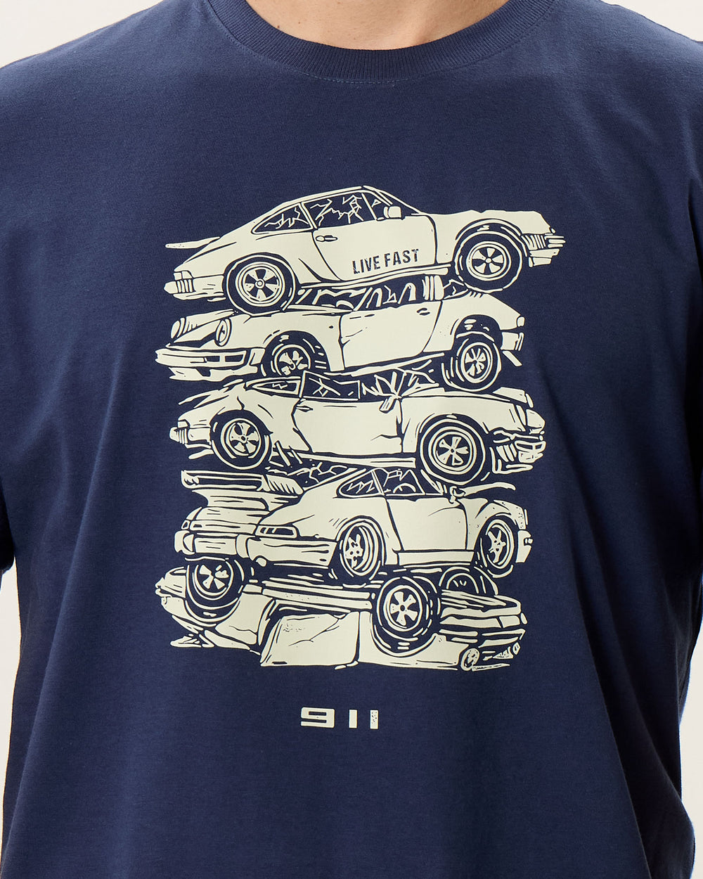 Camiseta 911 Junk Yard - Live Fast